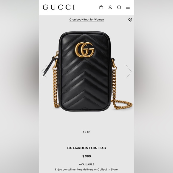 GG Marmont Mini Bag authentic dust bag and box - Picture 5 of 5